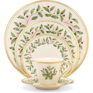 Lenox 897082 Holiday Dinnerware Place Setting Bowls, Set of 4, Christmas(5-Piece Placesetting)