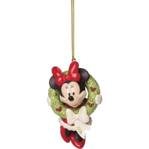 Lenox 897143 2025 Our 1st Christmas Mickey & Minnie Mouse Ornament, Christmas, Holiday Decorations(Wreath)