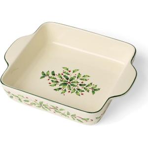 Lenox 898091 Holiday Square Baking Dish, Christmas, Festive Kitchen Decor