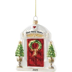 Lenox 898511 2025 Blown Glass New Home Ornament, Christmas, Holiday Decorations
