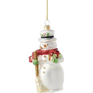 Lenox 898515 2025 Blown Glass Snowman Ornament, Christmas, Holiday Decorations