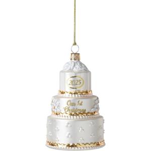Lenox 898516 2025 Blown Glass Our 1st Christmas Ornament, Christmas, Holiday Decorations