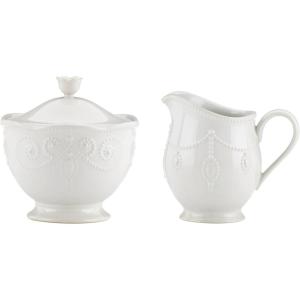 Lenox French Perle Sugar and Creamer, White -, 2.60 LB