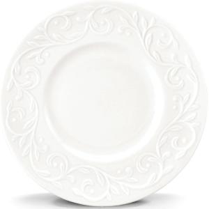 Lenox Opal Innocence Carved 7-1/4-Inch Dessert Plates, Set of 4 -, White
