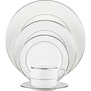 Lenox Venetian Lace 5 Piece Place Setting, 5-Piece Place Setting, Lenox Venetian Lace Fine Dinnerware,White