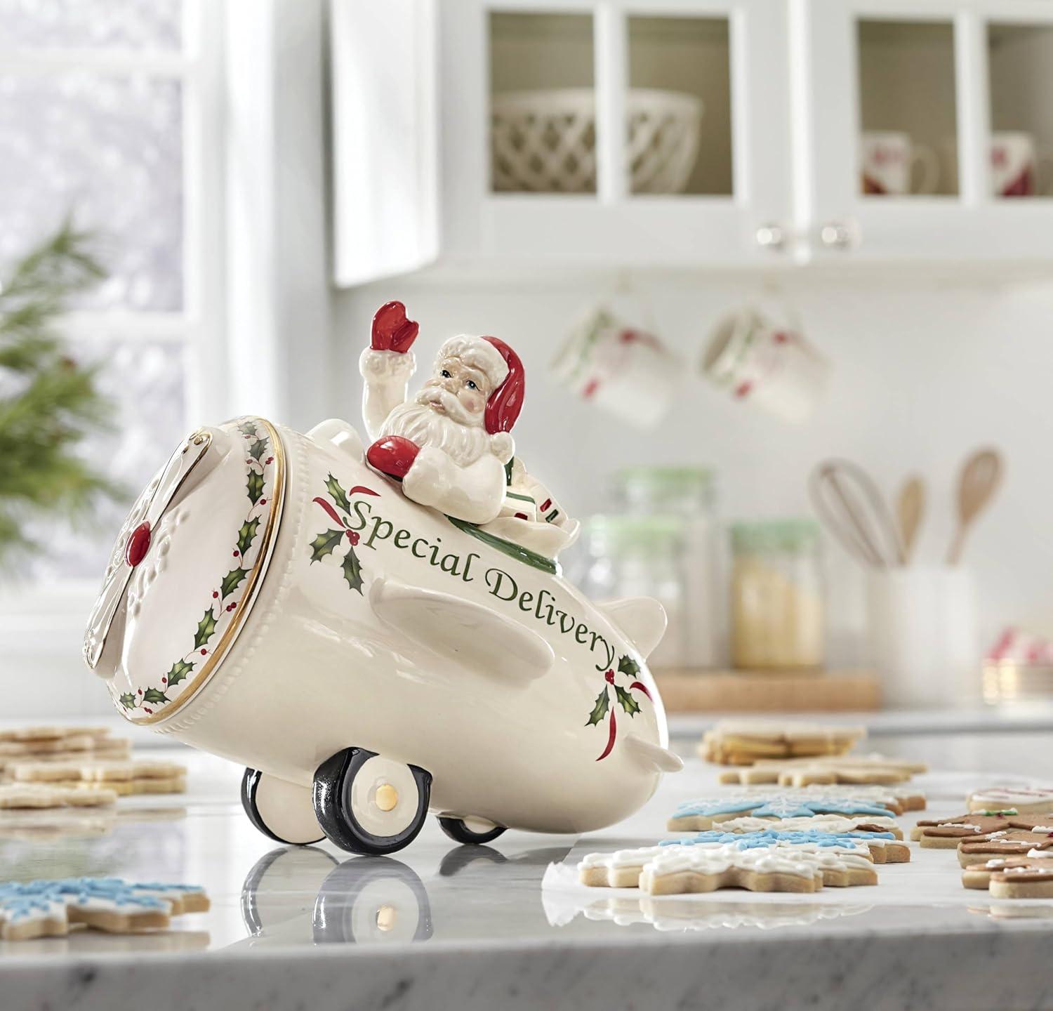 imageLenox 863640 Holiday Airplane Cookie Jar