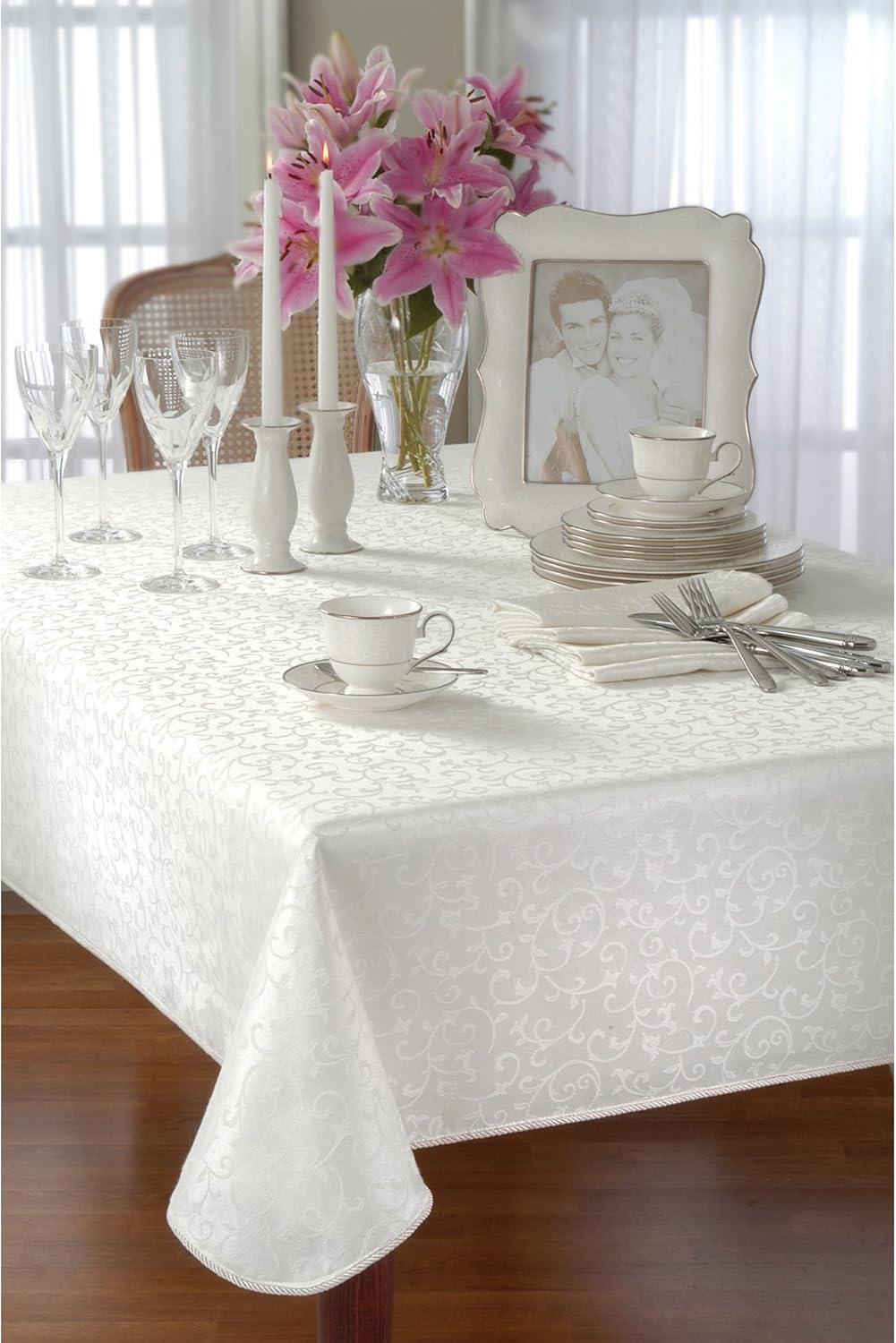 imageLenox Opal Innocence 60x120 Oblong Tablecloth White