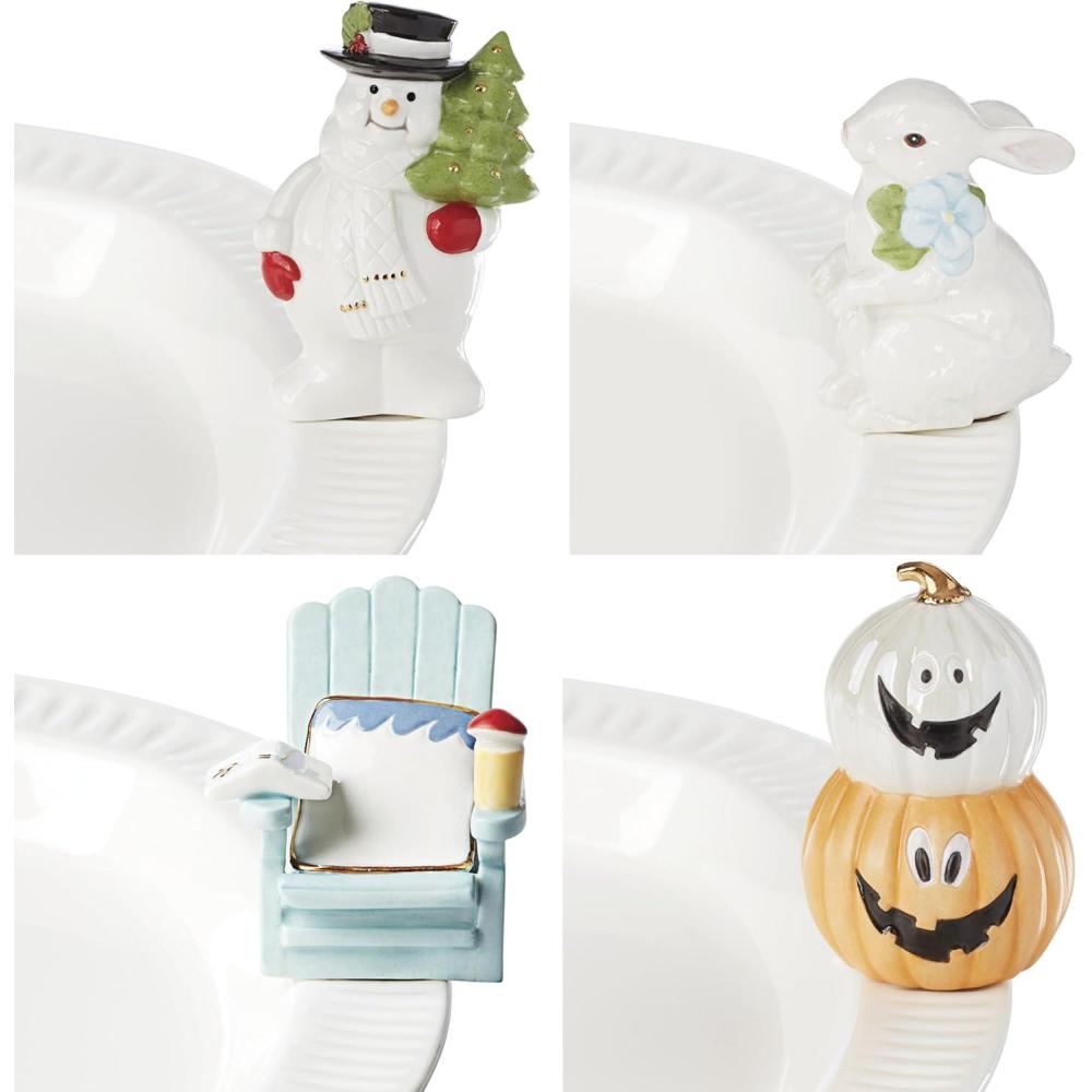 imageLenox 894300 Profile All Seasons 4Piece Poppers Set White Christmas Dinnerware Accessories