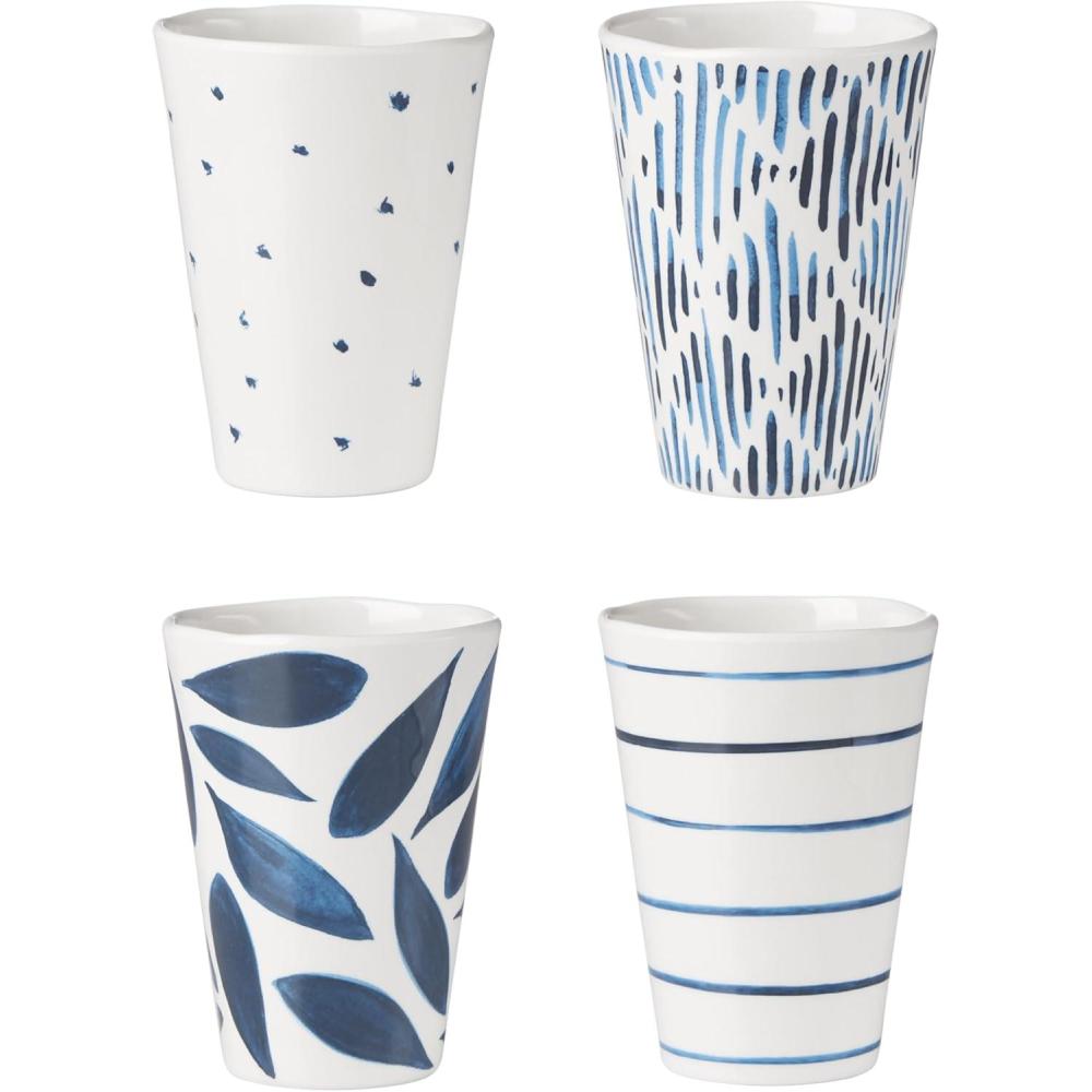 imageLenox 895240 Blue Bay Melamine Assorted Tumblers Set of 4 Lightweight Melamine Material