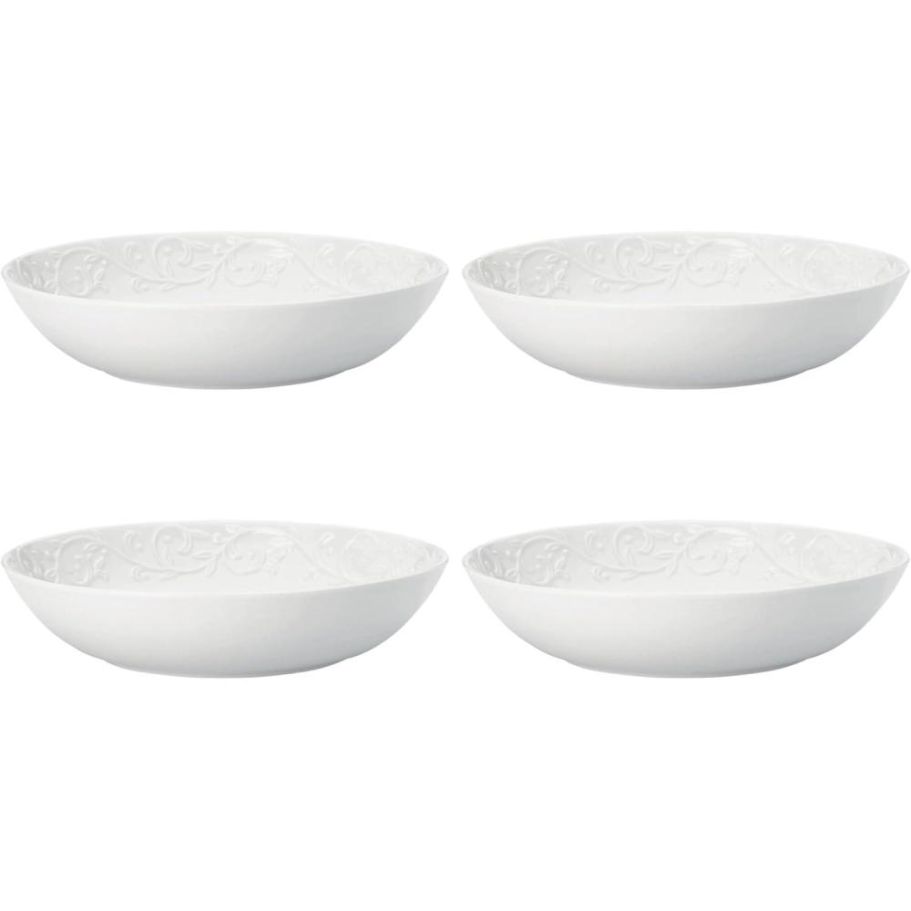imageLenox 895726 Opal Innocence Carved Pasta Bowls Set Of 4 Service For 4 2 x 9Inch Diameter