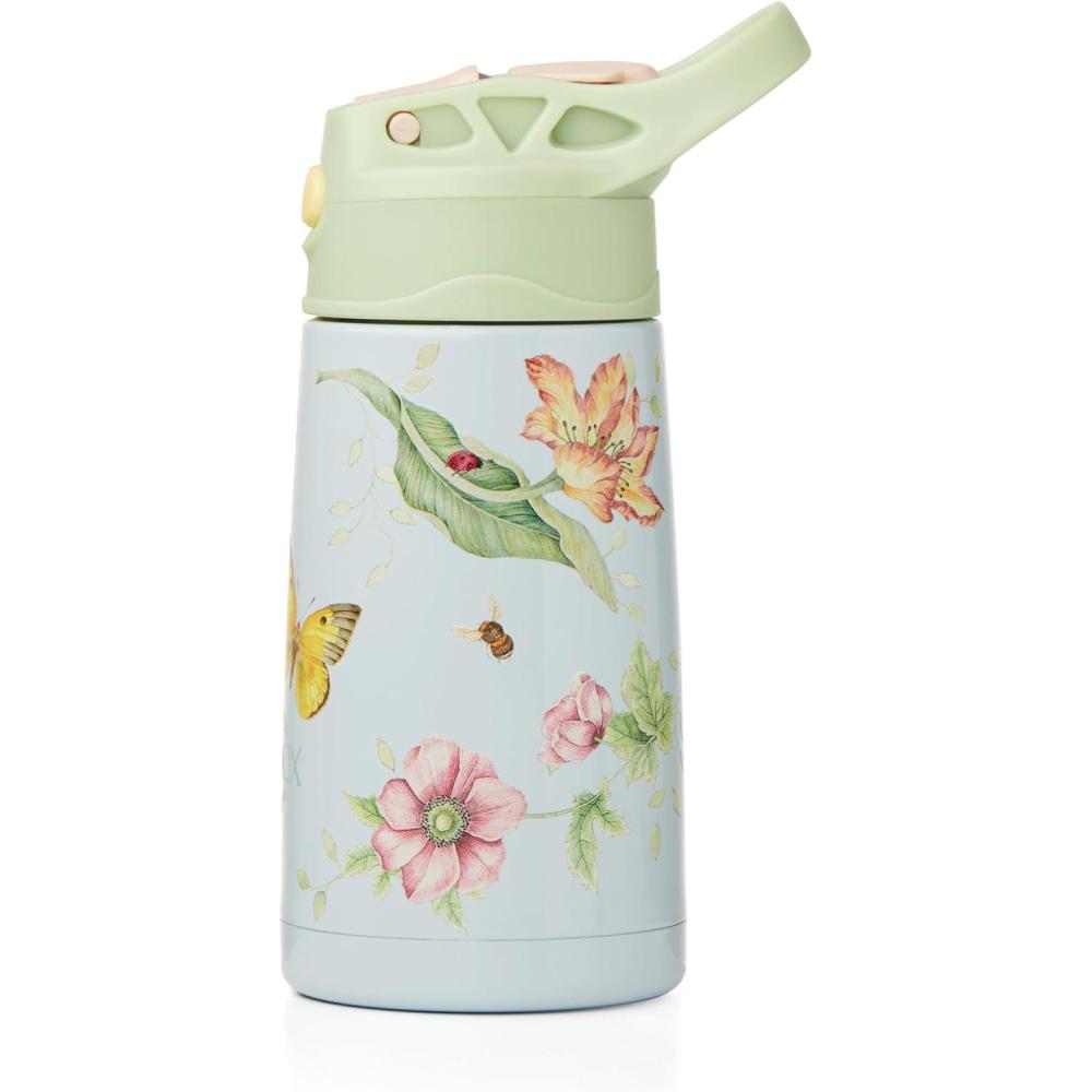imageLenox 895741 Butterfly Meadow Light Blue Stainless Steel Kids Water BottleBlue