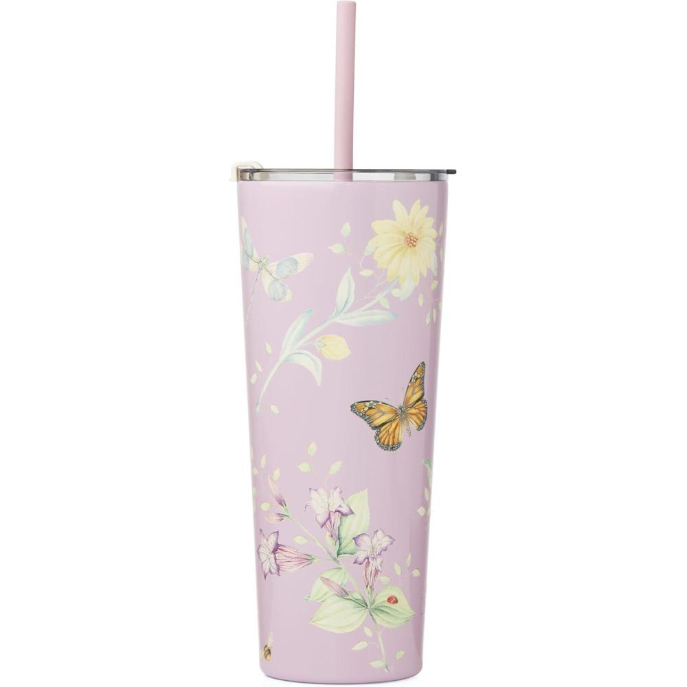 imageLenox 895741 Butterfly Meadow Light Blue Stainless Steel Kids Water BottleLavender