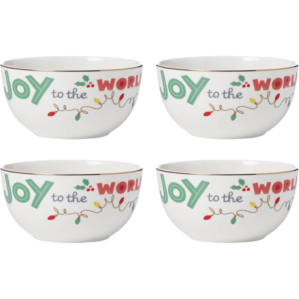 imageLenox 896322 Snoopy Christmas AllPurpose Bowls Set of 4 Holiday Dinnerware