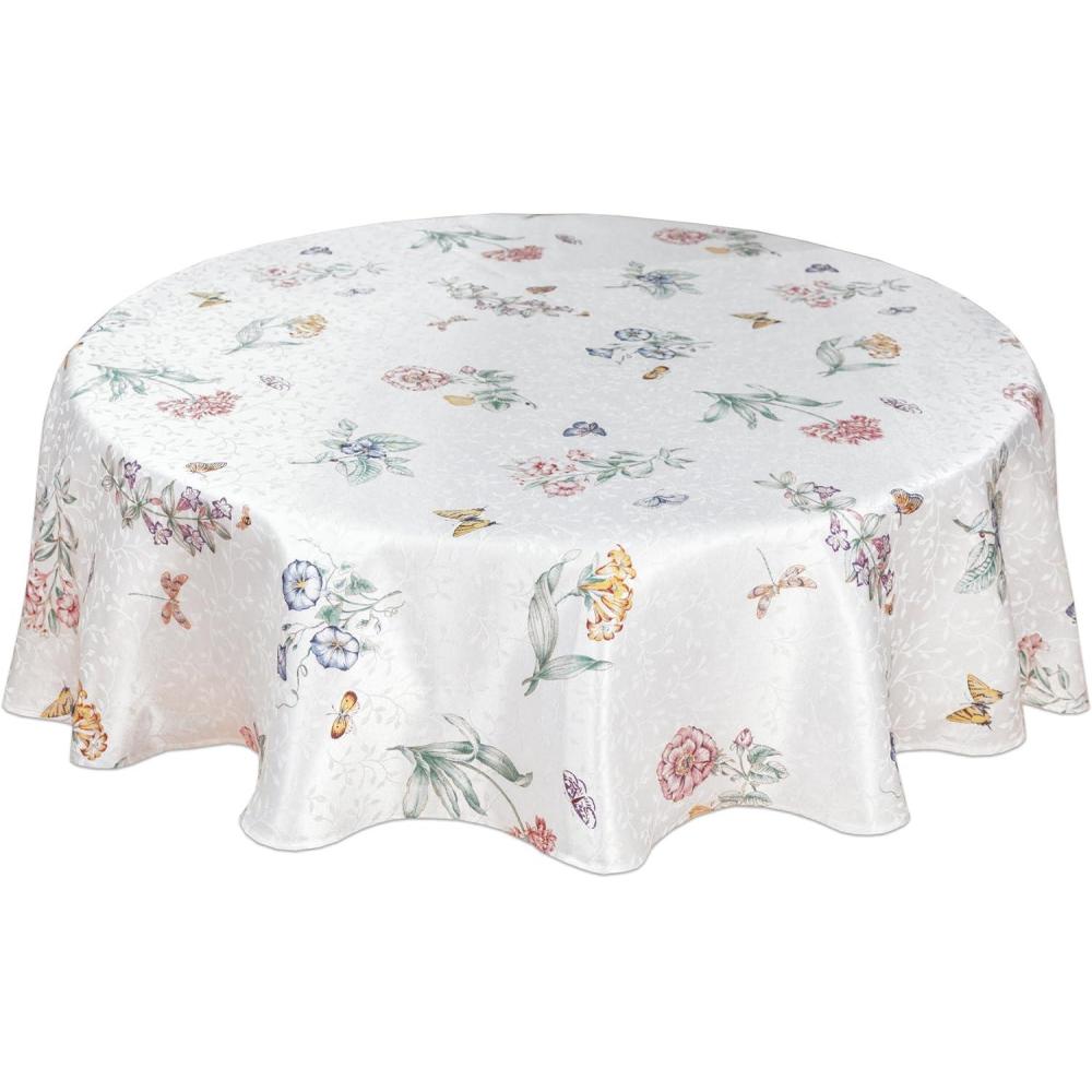 imageLenox Butterfly Meadow 60 x 84 Rectangle Tablecloth Machine Washable WrinkleResistant Table Cover70inch Round Tablecloth