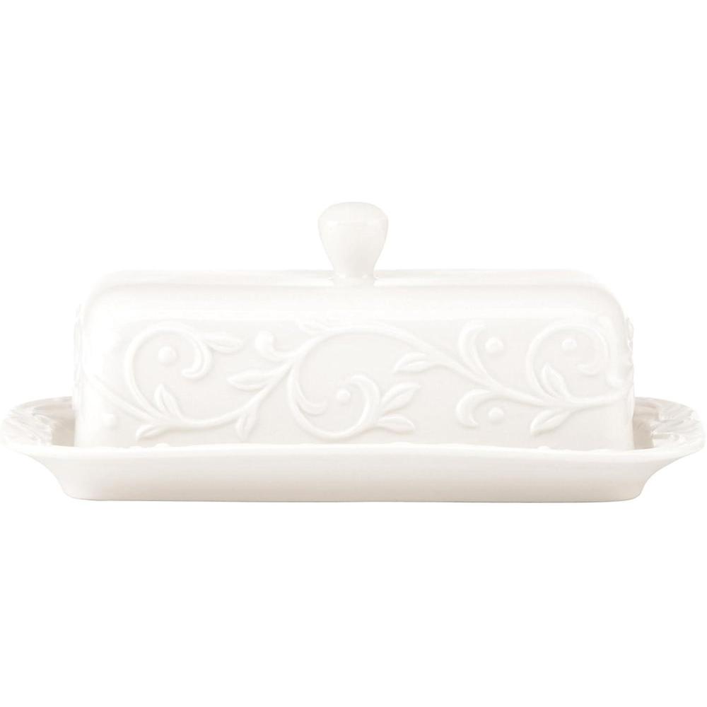 imageLenox Opal Innocence Carved Butter Dish White