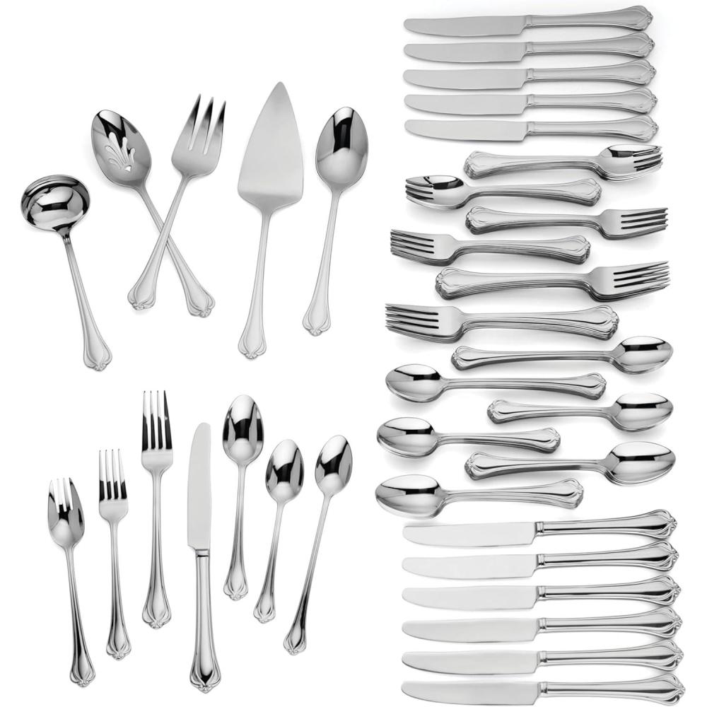 imageLenox Stratton Flatware Set Silver 65 PieceAlcott