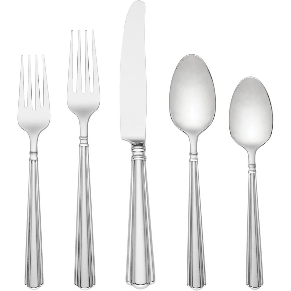 imageLenox Stratton Flatware Set Silver 65 PieceAmber Hill