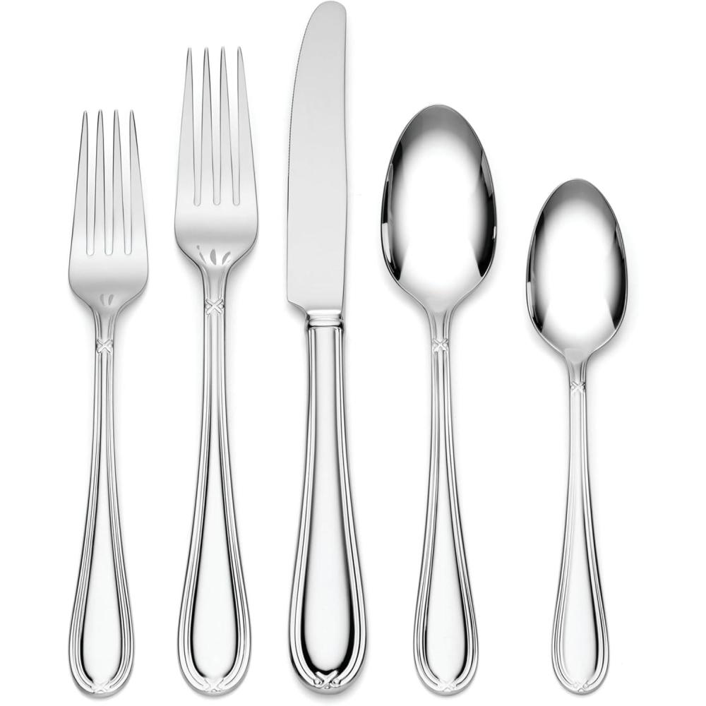 imageLenox Stratton Flatware Set Silver 65 PieceAshbridge
