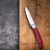 Hampton Forge Red Rorik 3.5″ Paring Knife/Clear Blade Guard, 0.25 LB(Paring Knife)