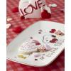 Lenox Home and Kitchen, Peanuts Snoopy Valentines Hors D’Oeuvres Tray, Porcelain Material, Serving Tray, Dishwasher and Microwave Safe, Valentines Day (White, 1 Piece, 13.75 Inch L X 7.7 Inch W)