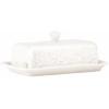 Lenox Opal Innocence Carved Butter Dish, White –