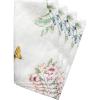 Lenox Butterfly Meadow Cloth Napkins – Reusable Dinner Napkins – Machine Washable – Set of 4 – Floral