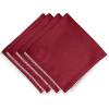 Linen Lenox French Perle Cloth Napkins – Reusable Dinner Napkins – Machine Washable – Set of 4 – Natural Violet(Cranberry)