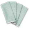 Linen Lenox French Perle Cloth Napkins – Reusable Dinner Napkins – Machine Washable – Set of 4 – Natural Violet(Ice Blue)