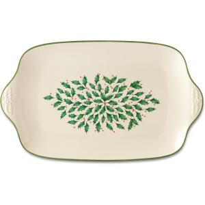 Lenox 886163 Holiday Large Porcelain Serving Turkey Platter, Christmas Hosting