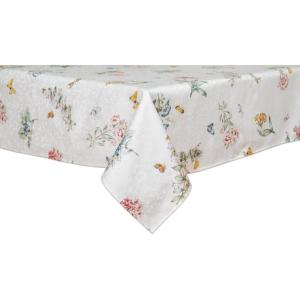 Lenox Butterfly Meadow 60’’ x 84’’ Rectangle Tablecloth -Machine Washable, Wrinkle-Resistant, Table Cover(52-inch by 70-inch Oblong / Rectangle Tablecloth)