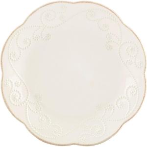 Lenox French Perle Dessert Plates, White, Set of 4