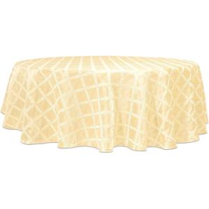 Lenox Laurel Leaf 70″ Round Tablecloth, Ivory(Ivory)