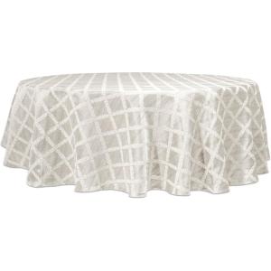 Lenox Laurel Leaf 70″ Round Tablecloth, Ivory(Platinum)