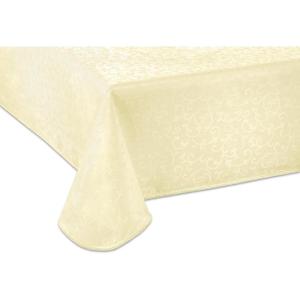 Lenox Opal Innocence 60” x 84” White Rectangle Tablecloth – Machine Washable, Wrinkle-Resistant, Table Cover(Ivory)