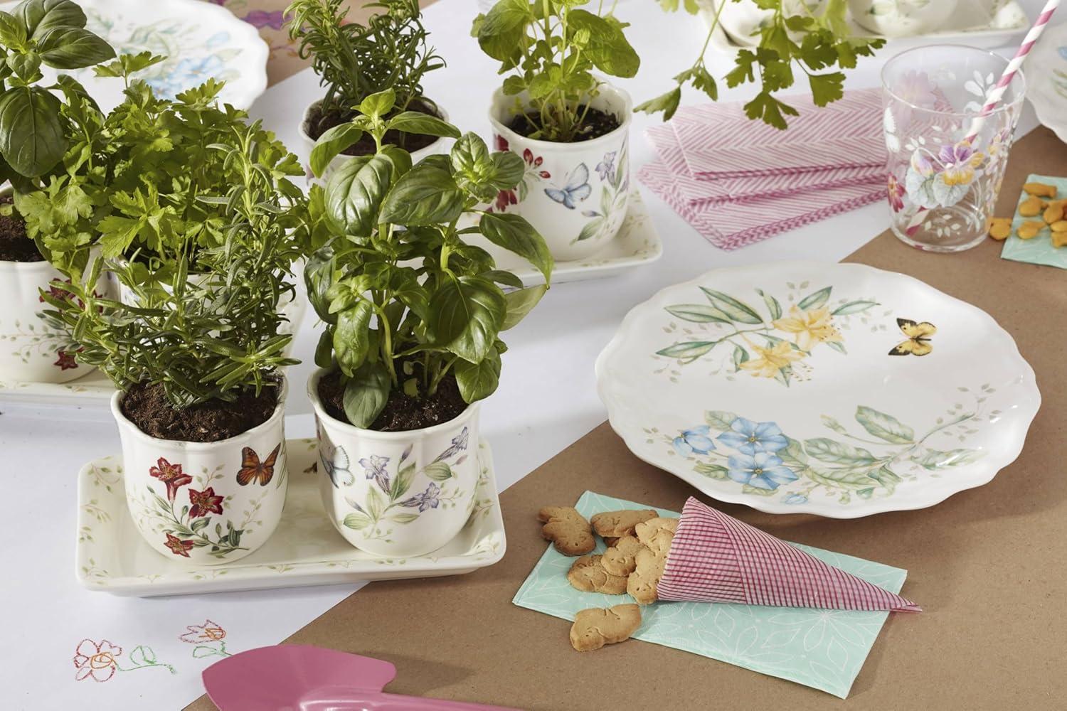 imageLenox 856373 Butterfly Meadow Melamine 4Piece Dinner Plates Lightweight Melamine Material4 Count