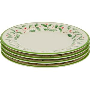 Lenox 863668 Holiday 4-Piece Melamine Accent Plate Set, 12 cubic inches, Christmas Dinnerware, Hosting(1.55 LB (Pack of 12))