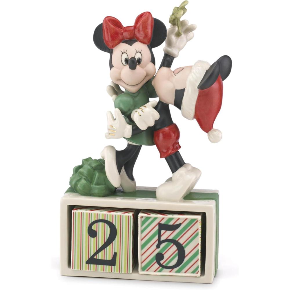 imageLenox 859019 Disneys Mickey amp Minnie Countdown Figurine by Christmas Decorations Indoor Decor
