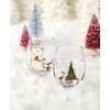 Lenox 896895 Merry Grinchmas Glass Tumblers, Set of 4, Assorted, Christmas Drinkware, Holiday Hosting