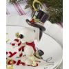 Lenox Ornaments, Snoopy & Woodstock with Candy Cane Ornament, Porcelain Material, Gold Cord for Tree Decoration, Christmas Decorations, Christmas Ornaments, Snoopy Design, Winter Decor (1 Piece)