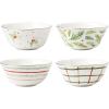 Lenox 895259 Bayberry All-Purpose Bowls, Set of 4, 20 oz, Christmas Drinkware, Holiday Hosting