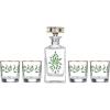 Lenox 896709 Holiday 5-Piece Decanter & Whiskey Glass Set, Christmas Dinnerware, Hosting