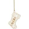 Lenox Ornament, 2025 A Year to Remember Stocking Ornament, Porcelain with Gold Accents and Gold Cord for Hanging, Tree Decorations, Winter Decor, Winter Tree Decor, Stocking Design (Cream, 1 Piece)