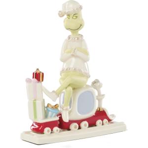 Lenox 843353 All Aboard with Mr. Grinch Figurine, Christmas Decorations, Decor, Indoor