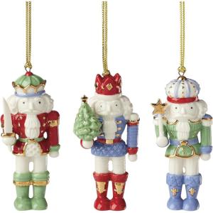 Lenox 896870 Nutcracker 3-Piece Ornament Set, Christmas