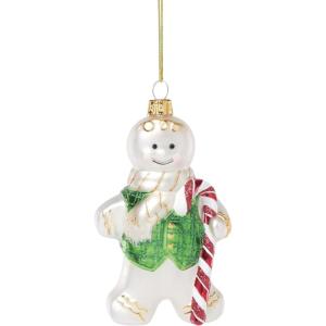 Lenox 898510 2025 Blown Glass Gingerbread Ornament, Christmas, Holiday Decorations