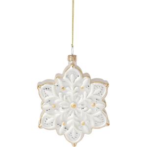 Lenox 898514 2025 Blown Glass Snowflake Ornament, Christmas, Holiday Decorations