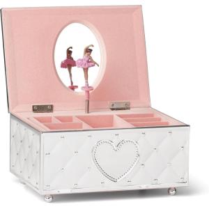 Lenox Childhood Memories Music Unicorn Jewelry Box, 2.35, Metallic(African American Ballerina)