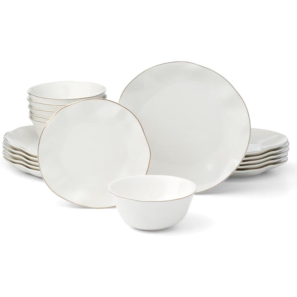 imageLenox 899193 Blue Bay White Pasta Bowls Set Of 4 Service For 418Piece Dinnerware Set
