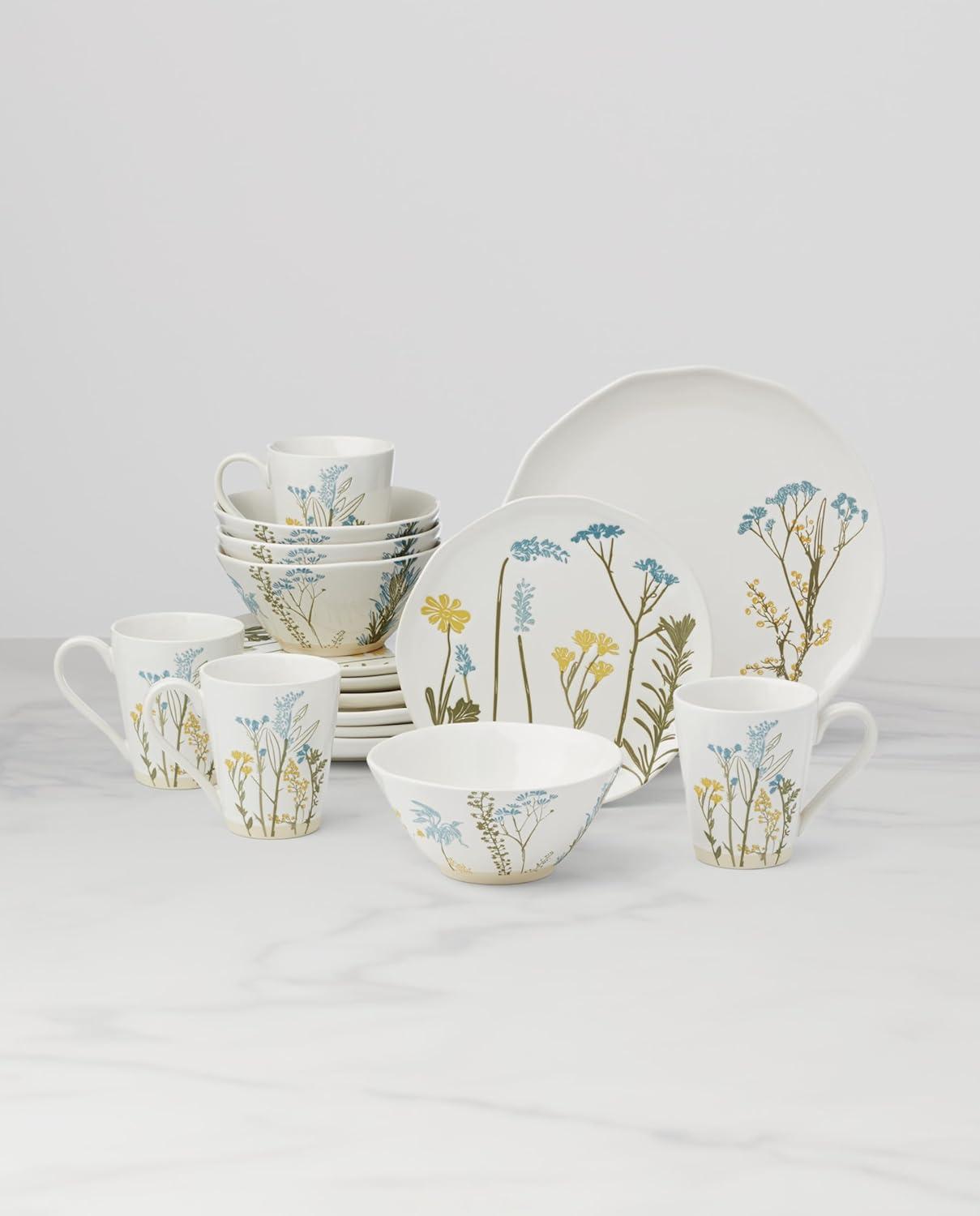 imageLenox 897830 Wildflowers 16Piece Dinnerware Set Service For 4Casual