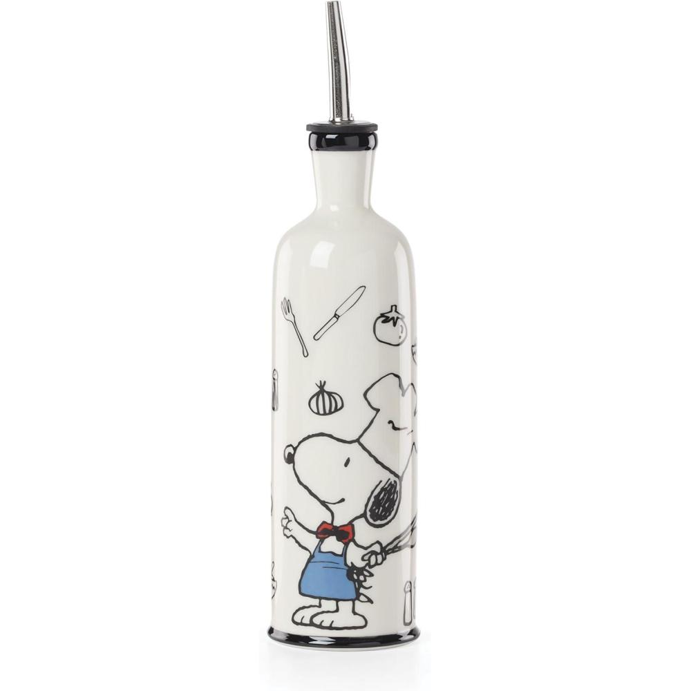 imageLenox Home And Kitchen Chef Snoopy Oil Bottle Porcelain Material Kitchen Gadgets Oil Dispenser Bottle Table Decor And Accessories Snoopy Peanut Design MultiColor 1 Piece 11 Ounce Capcity